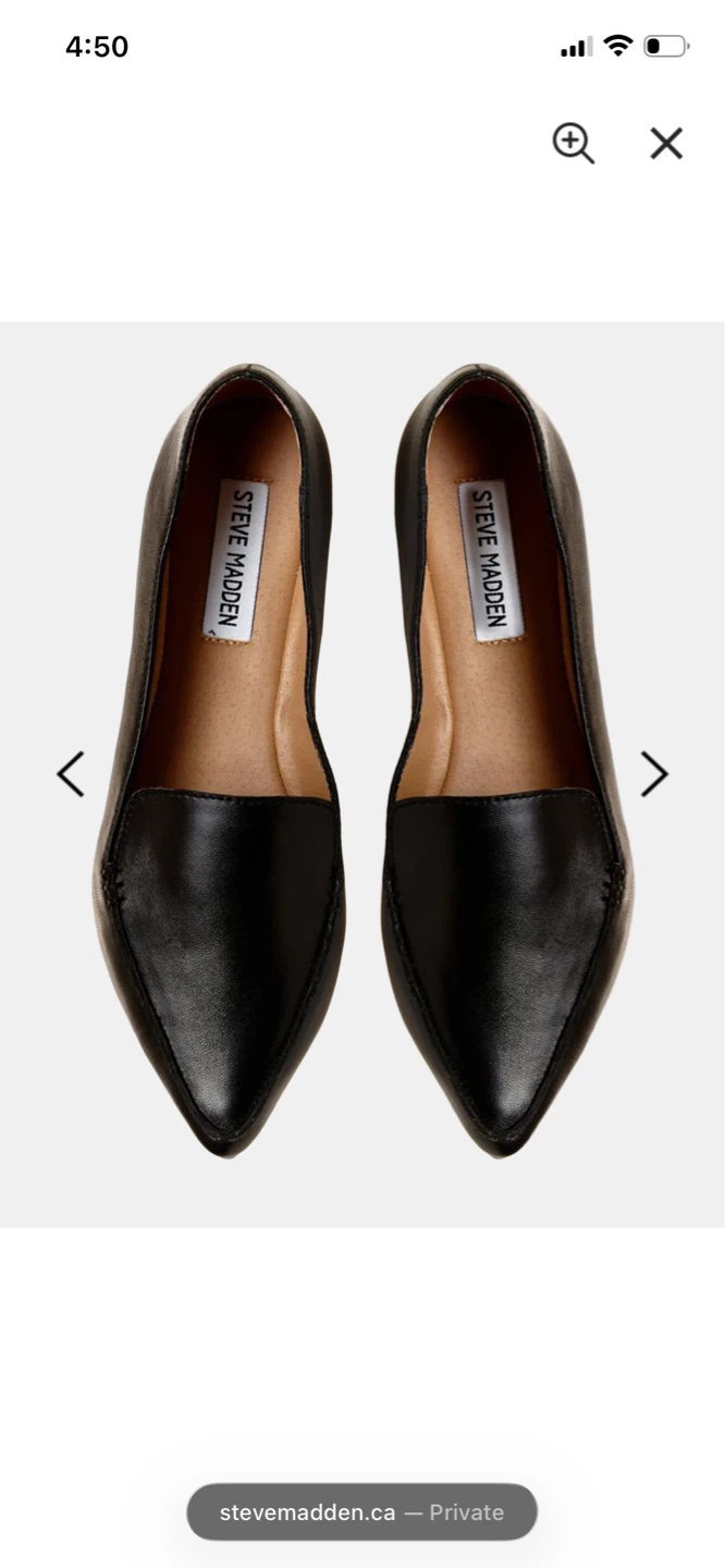 Steve Madden Feather Black Leather Loafers
