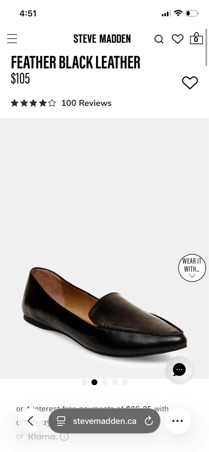 Steve Madden Feather Black Leather Loafers - photo 4