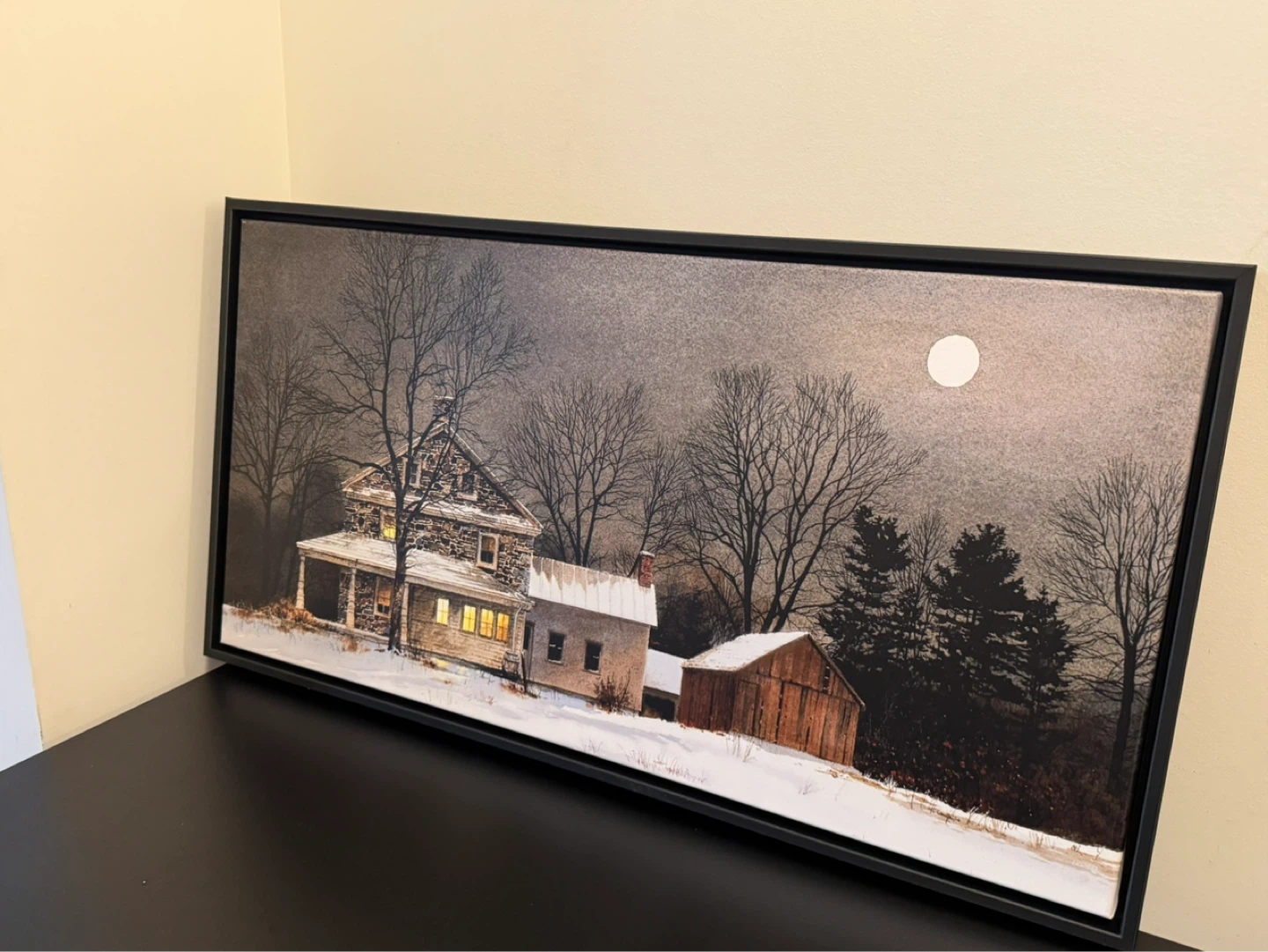 Framed Winter Landscape Art Print - photo 3