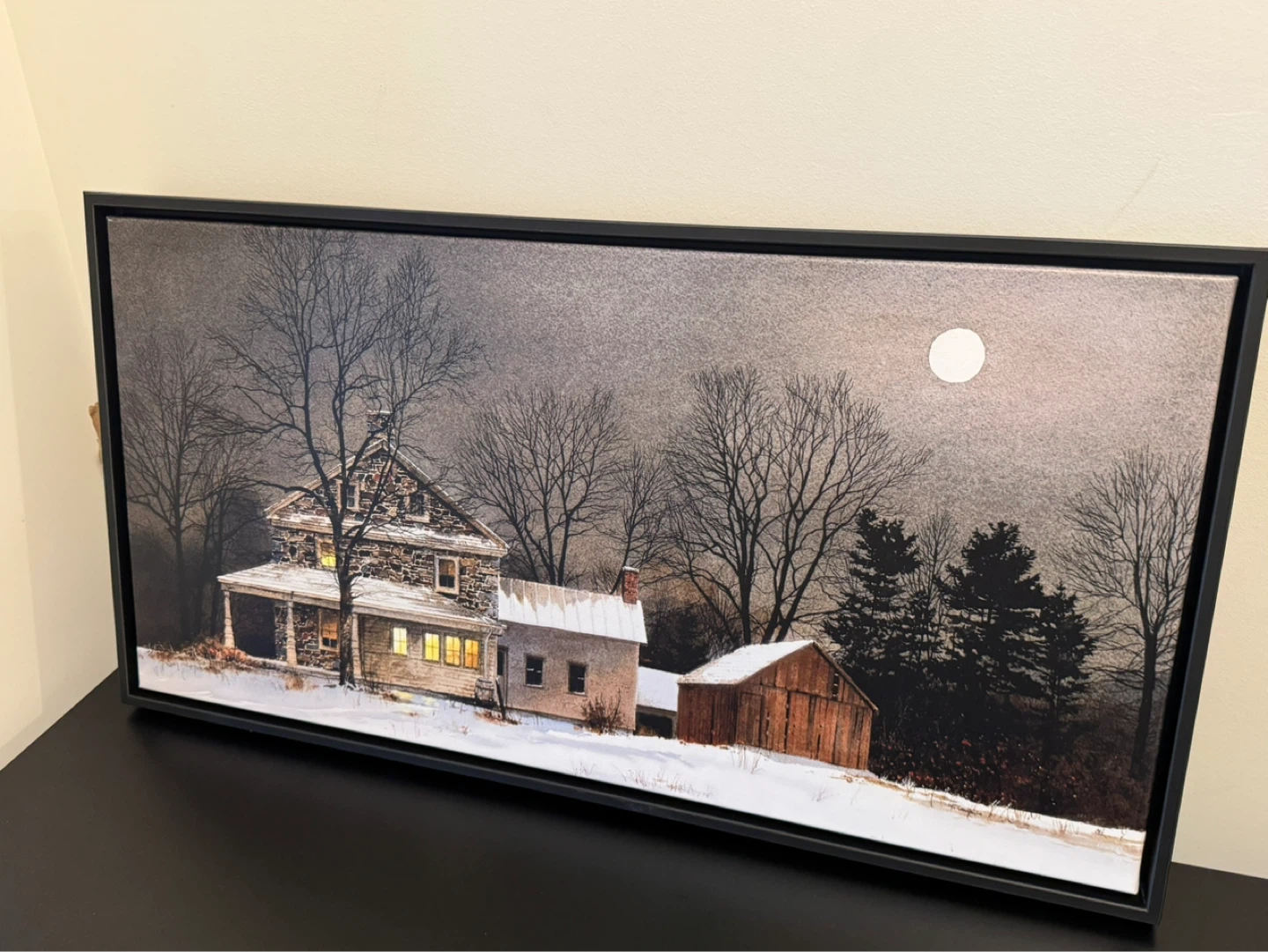Framed Winter Landscape Art Print - photo 2