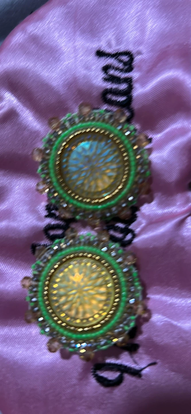 Handmade Beaded Earrings - photo 2
