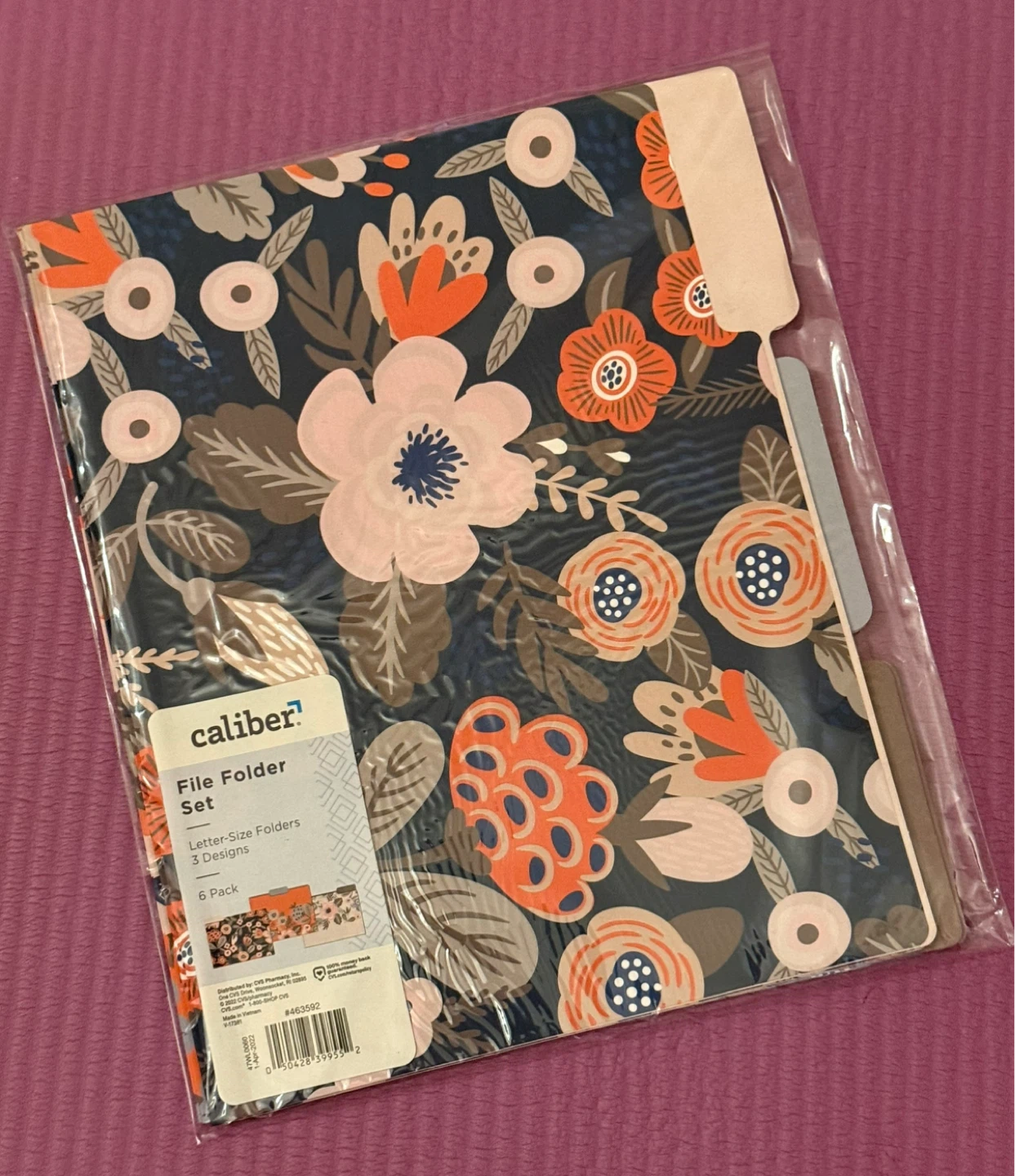 NEW⚽️Caliber File Folder Set - Letter Size, 6 Pack, 3 Designs