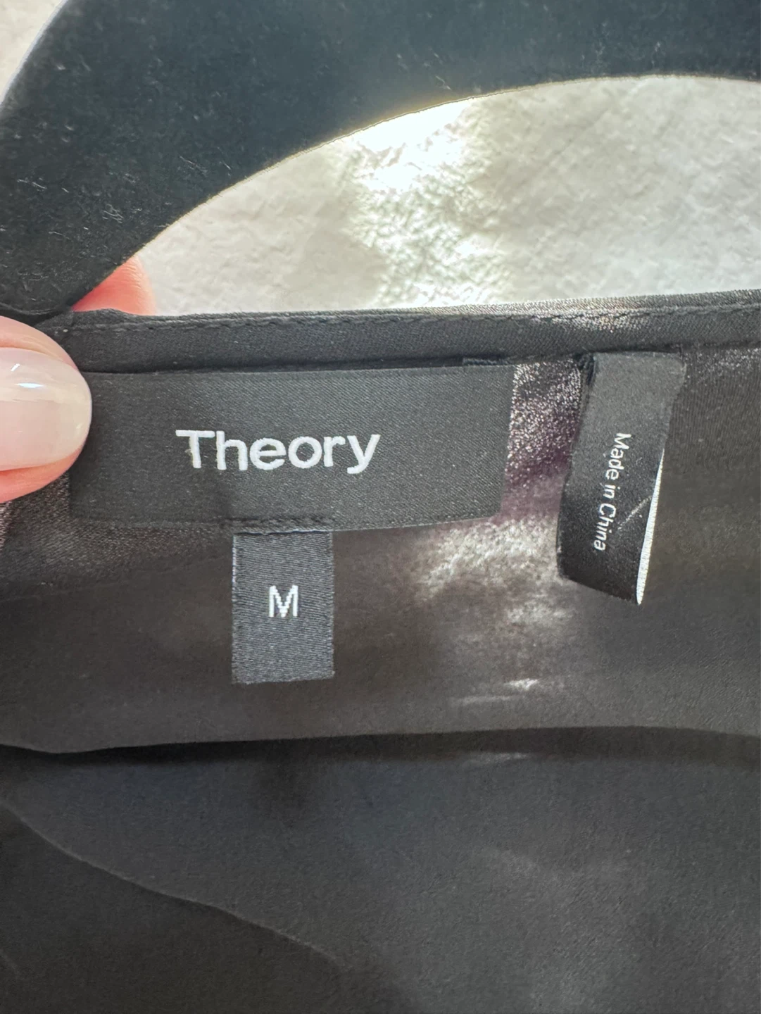 Theory Black Silk Blouse - Medium - photo 4