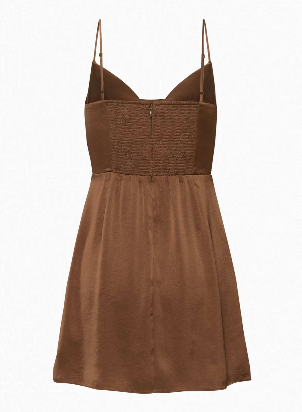 Sunday Best Brown Satin Slip Dress - photo 5