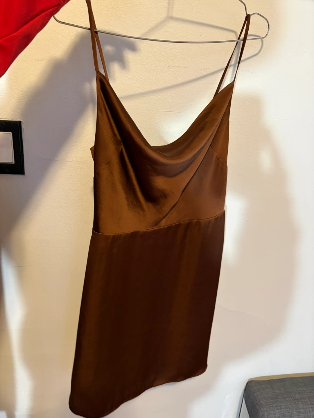 Sunday Best Brown Satin Slip Dress - photo 4