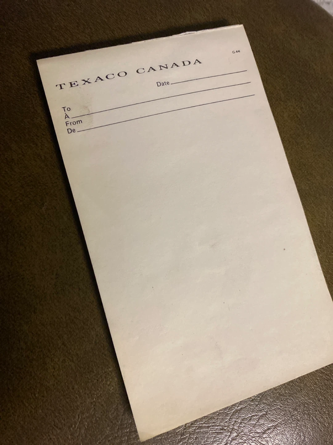 Texaco Canada Note Pad ⚽️