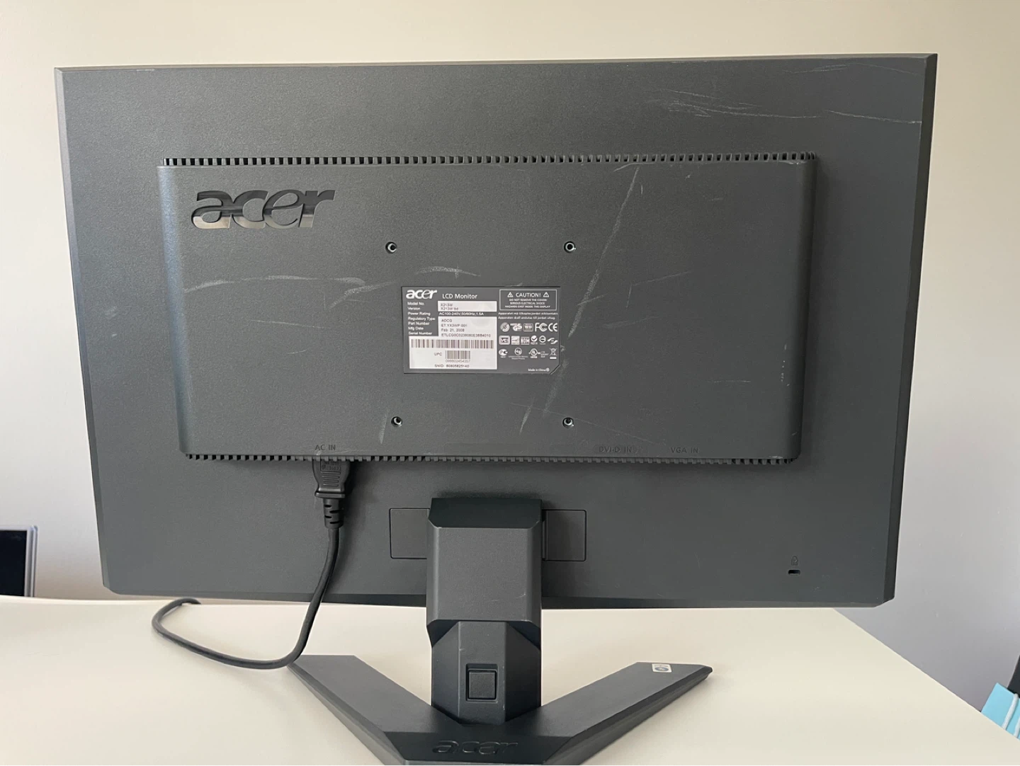 22" Acer LCD Monitor – Great Secondary Screen