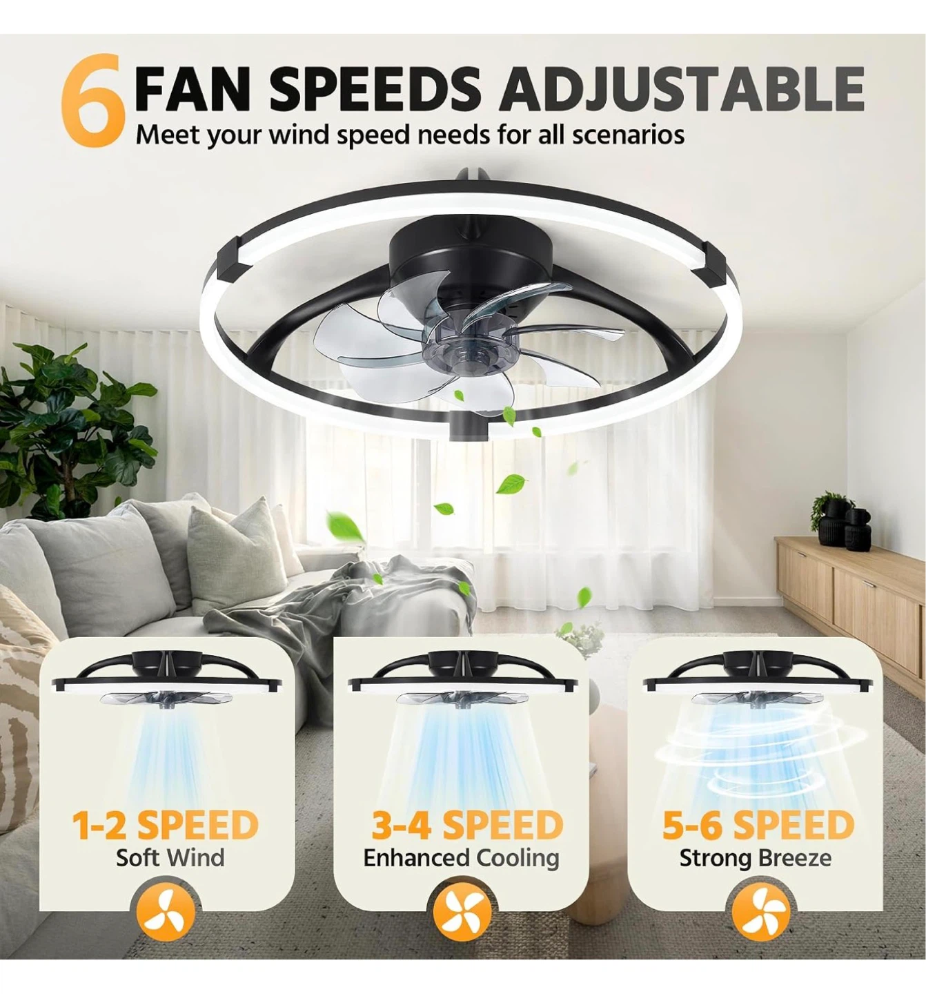 20" Low Profile Ceiling Fan with Light 2FF - photo 3