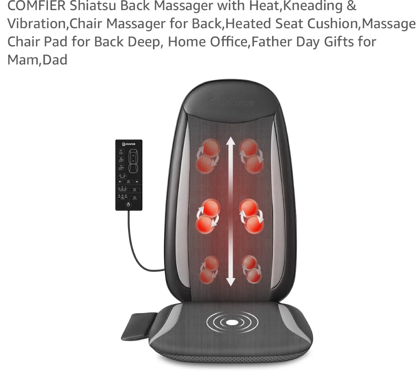 COMFIER Shiatsu Back Massager with Heat B22