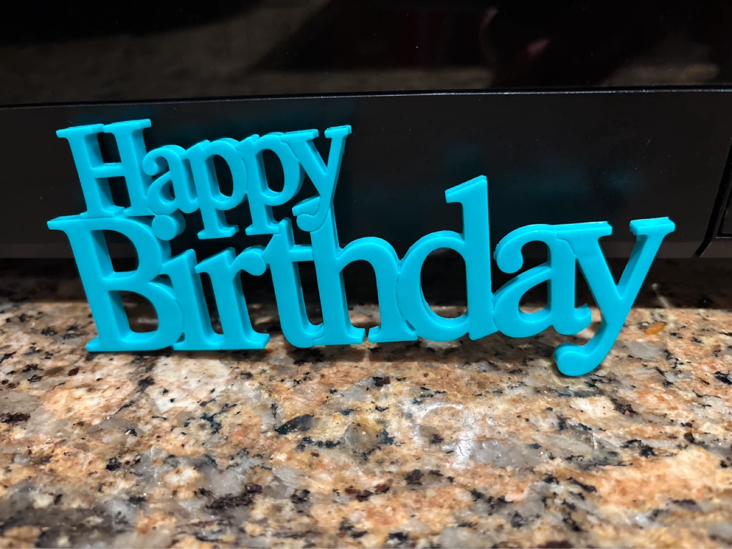⚽️Turquoise Happy Birthday Cake Topper