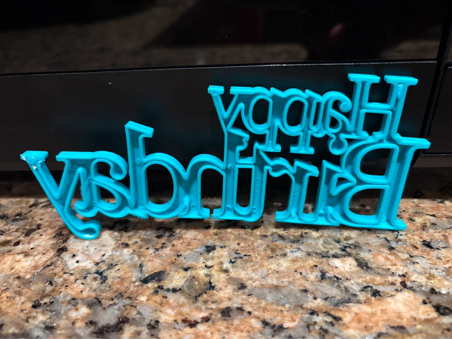 ⚽️Turquoise Happy Birthday Cake Topper - photo 2