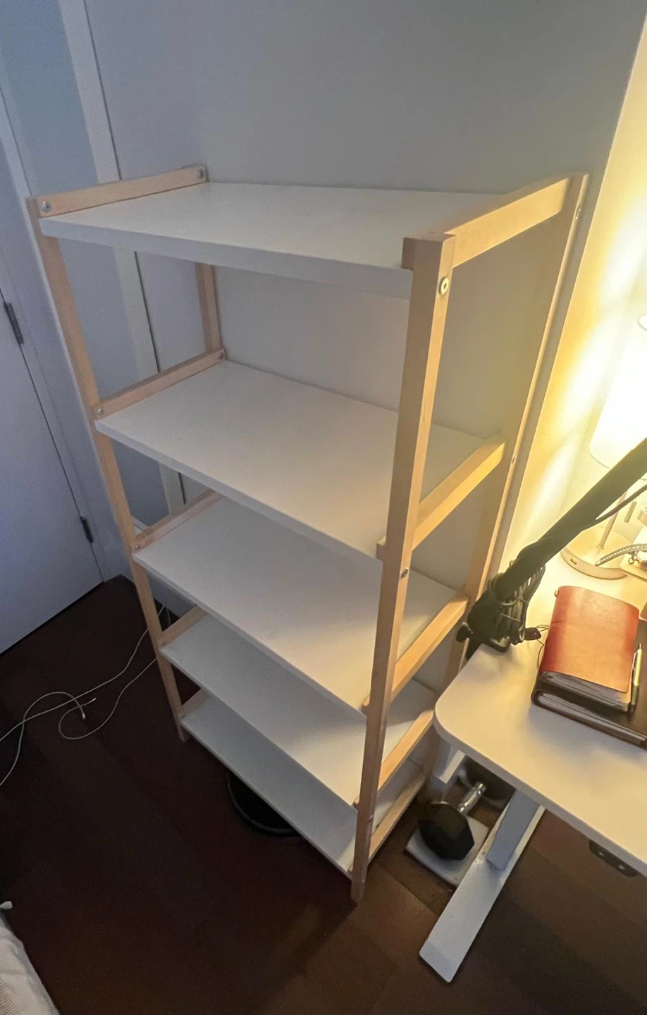 Wood & Metal 4-Tier Bookshelf - photo 2