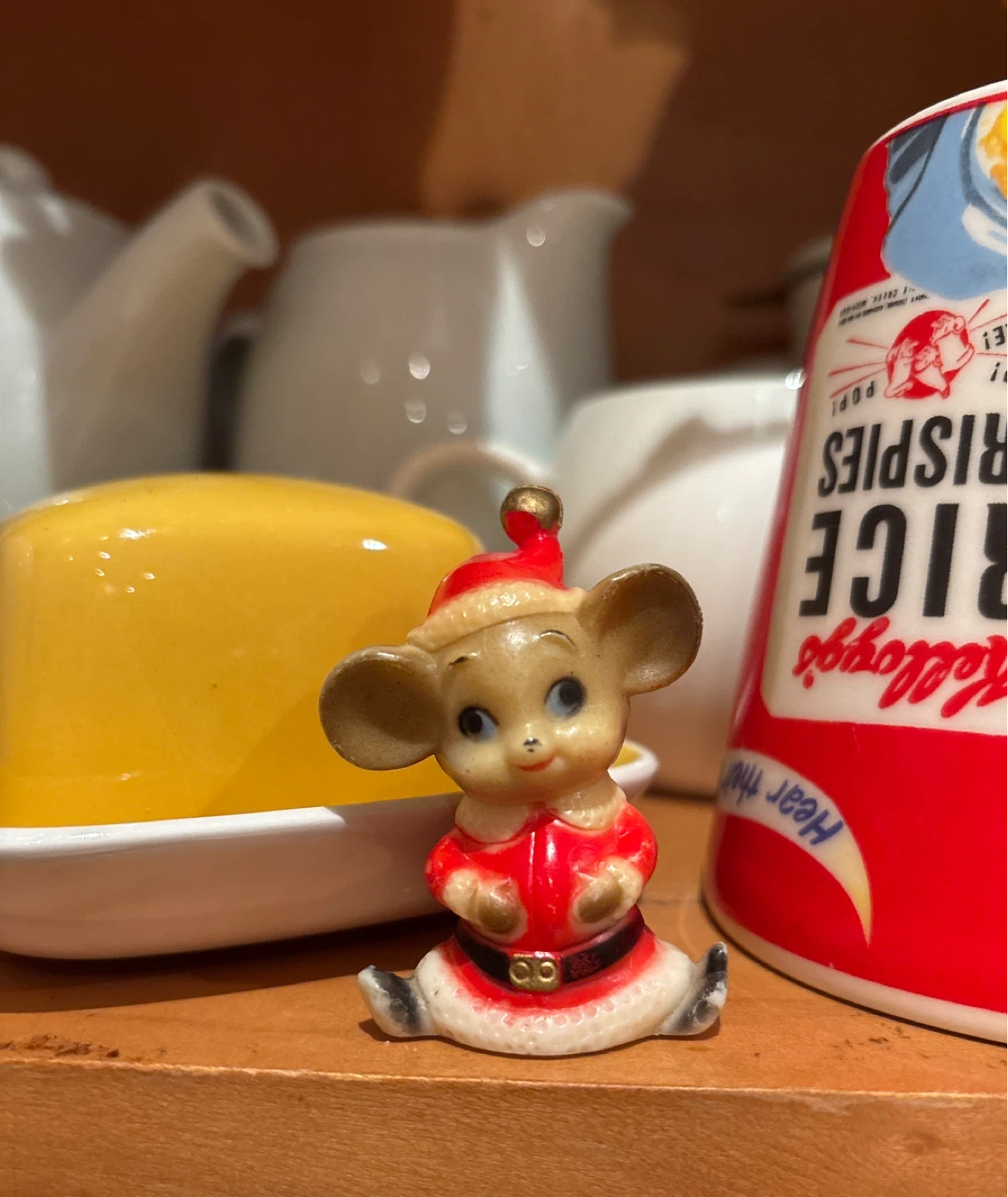 ⚽️Vintage Christmas Mouse Figurine