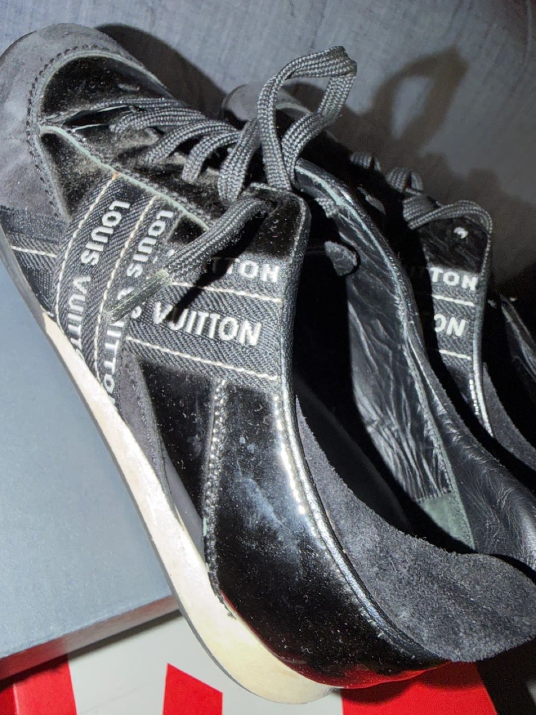 Louis Vuitton Black Leather Sneakers
