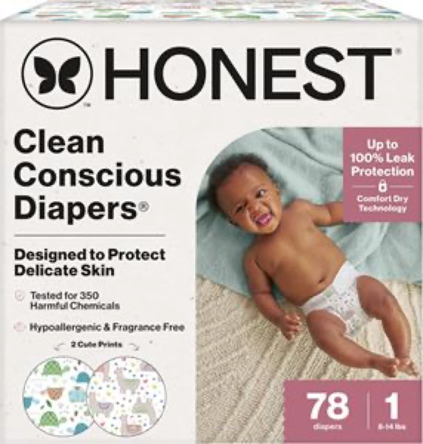 Honest Company Clean Conscious Diapers Size 1 (78 ct)