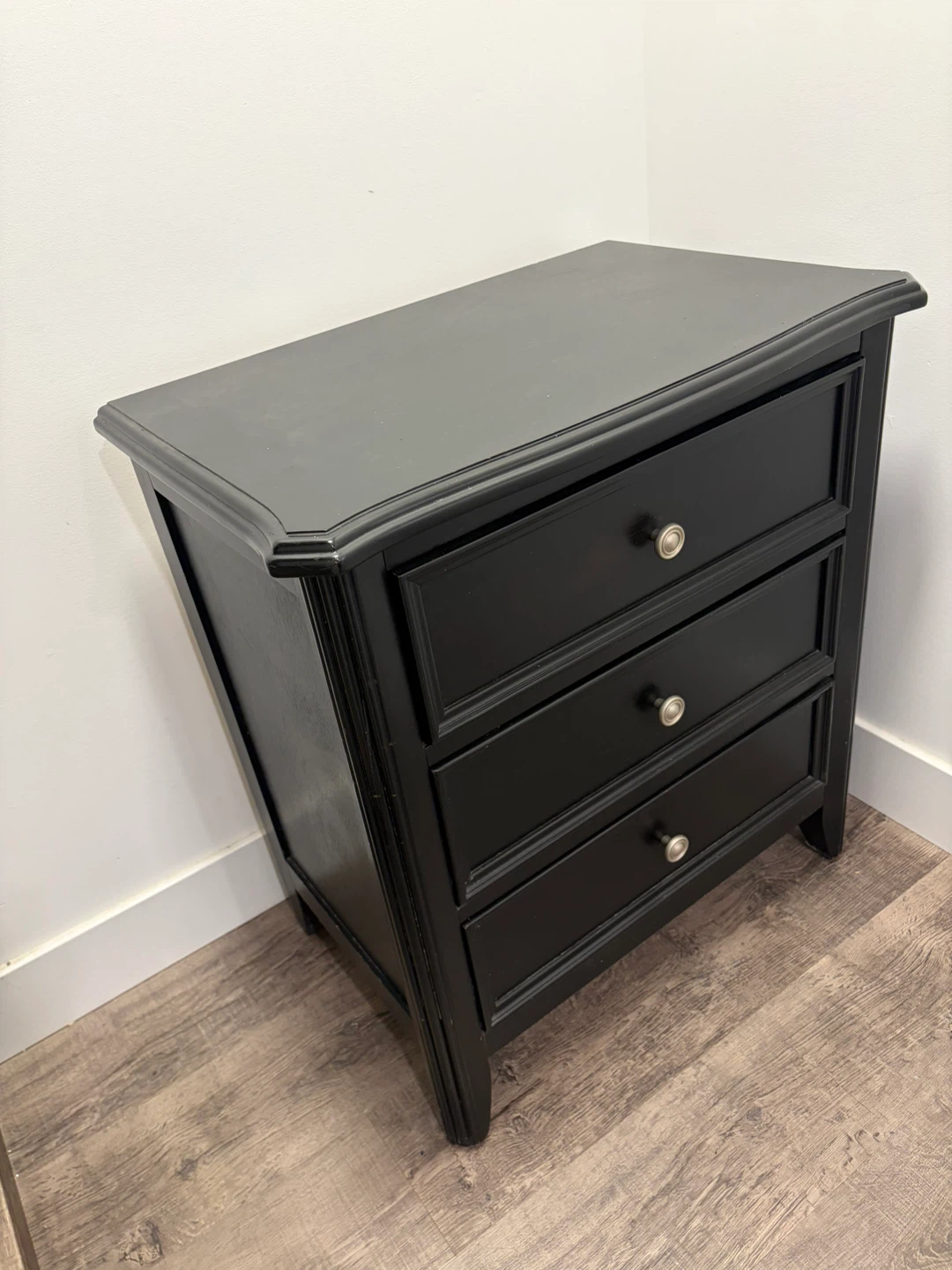 Wooden nightstand in black colour - photo 5