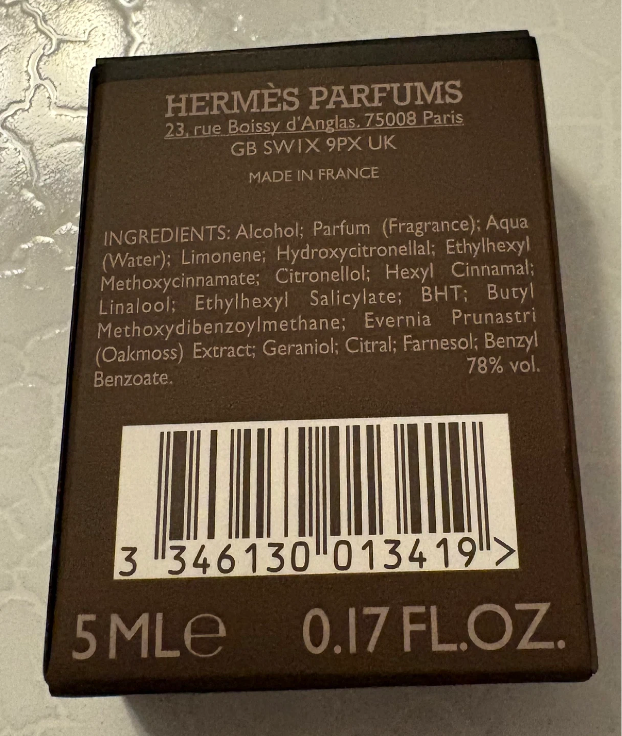 ✨✨Hermès Terre d'Hermès Eau de Toilette 5 ml - photo 2