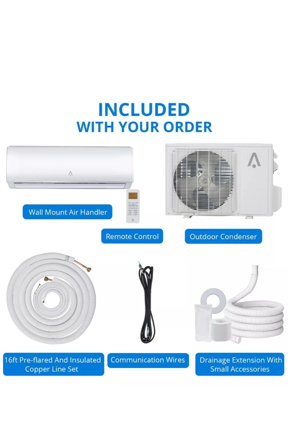 Wall Mount Air Conditioner Unit with Remote and Accessories - photo 5