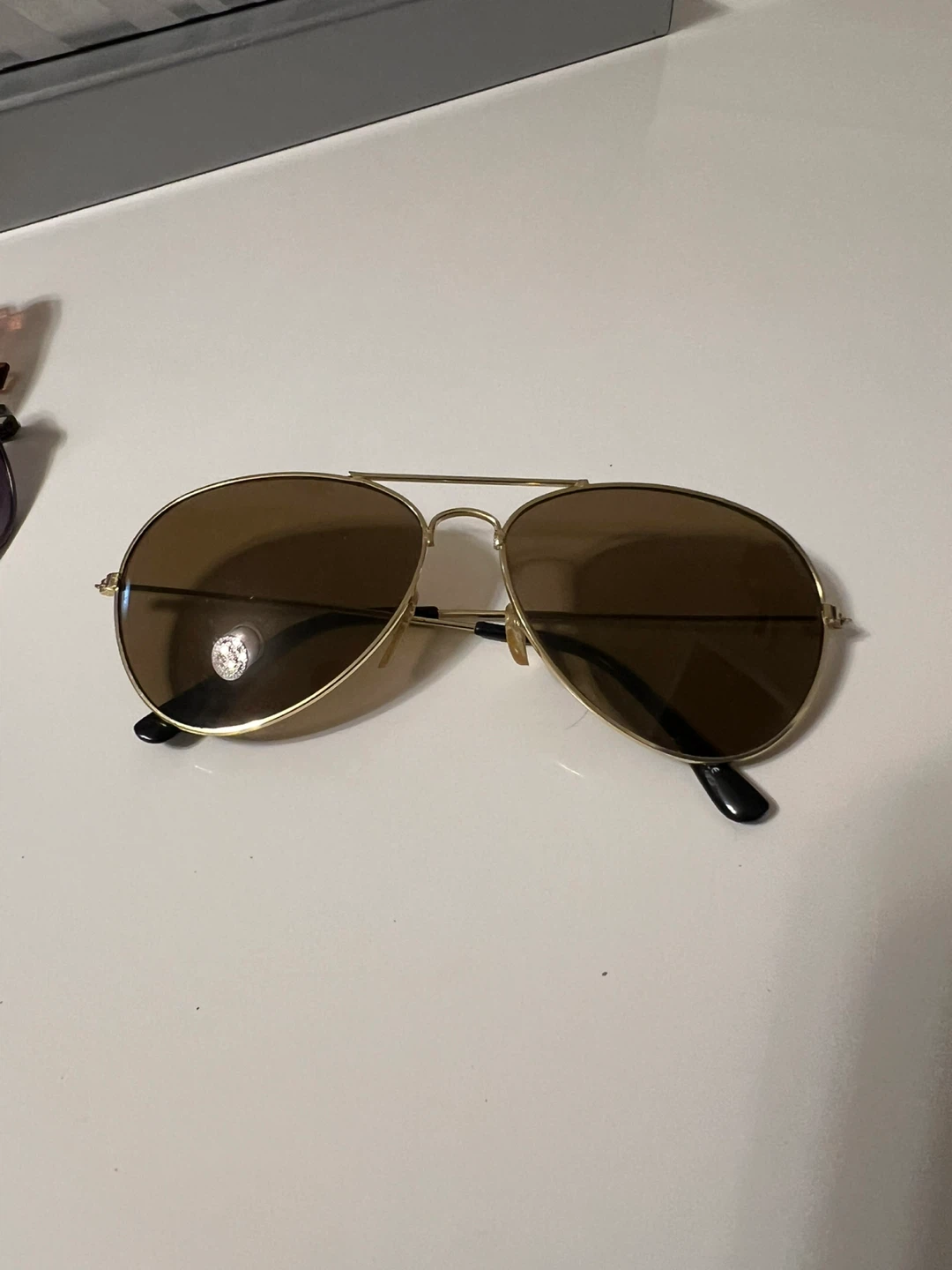 ⚽ Aviator Sunglasses - Gold Frame, Brown Lenses