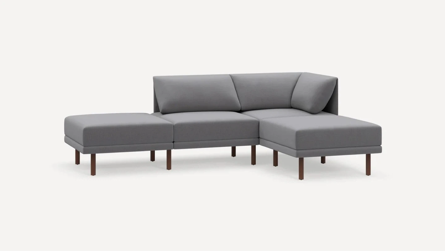 Burrow Sectional Sofa with Ottoman - photo 2