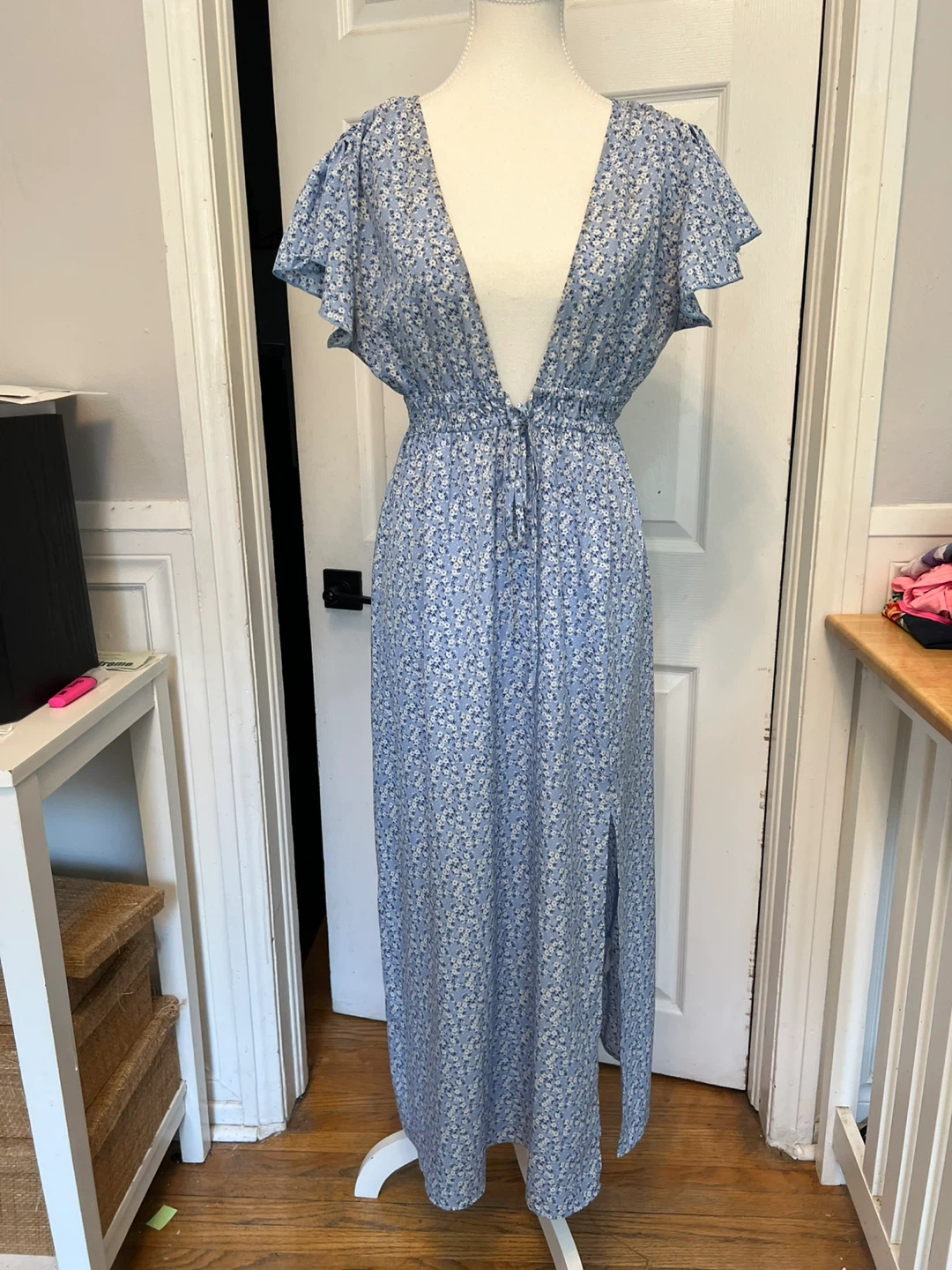 ⚽ Blue Floral Maxi Dress - photo 2