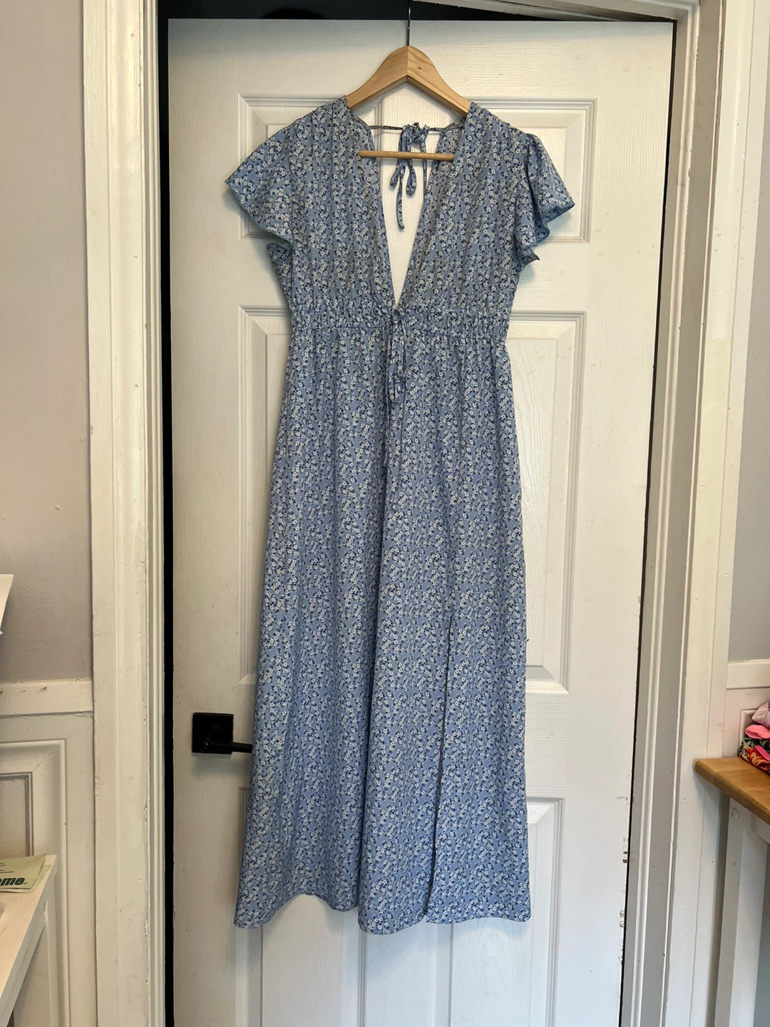 ⚽ Blue Floral Maxi Dress