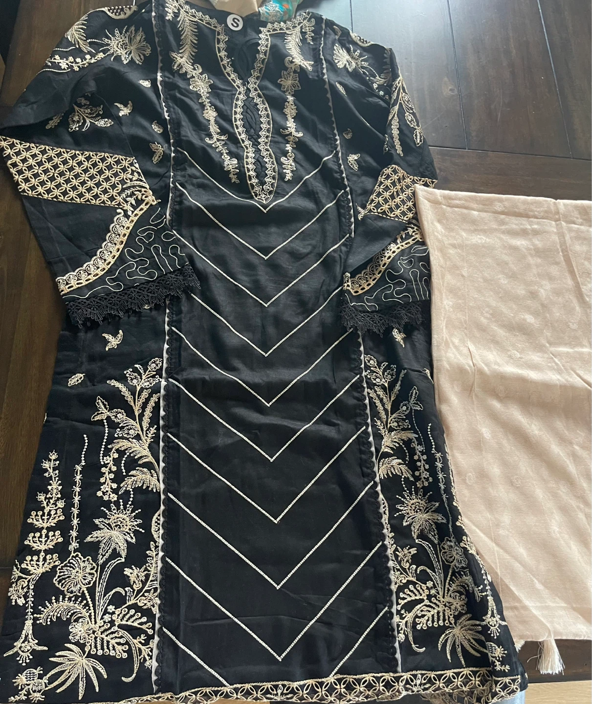 Black 3-Piece Embroidered Lawn Suit with Trousers
