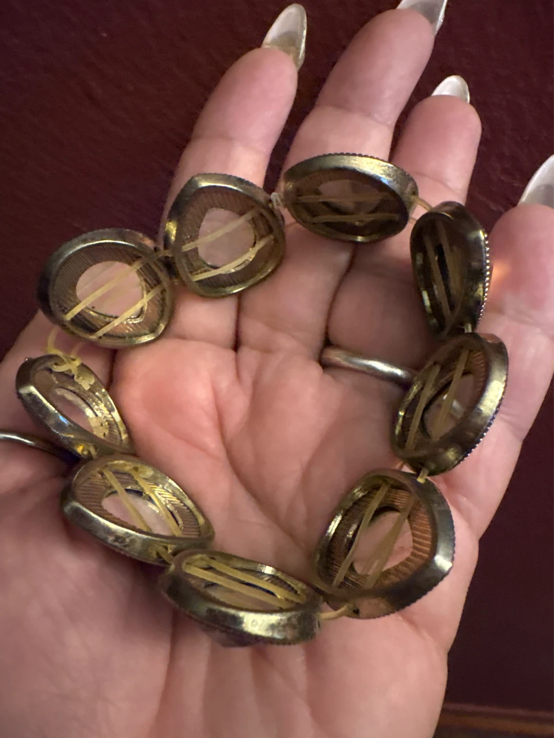 ⚽️ Champagne & Tortoise Shell Gemstone Bracelet - photo 3