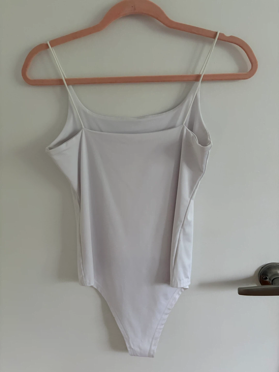 White Spaghetti Strap Bodysuit ⚽️