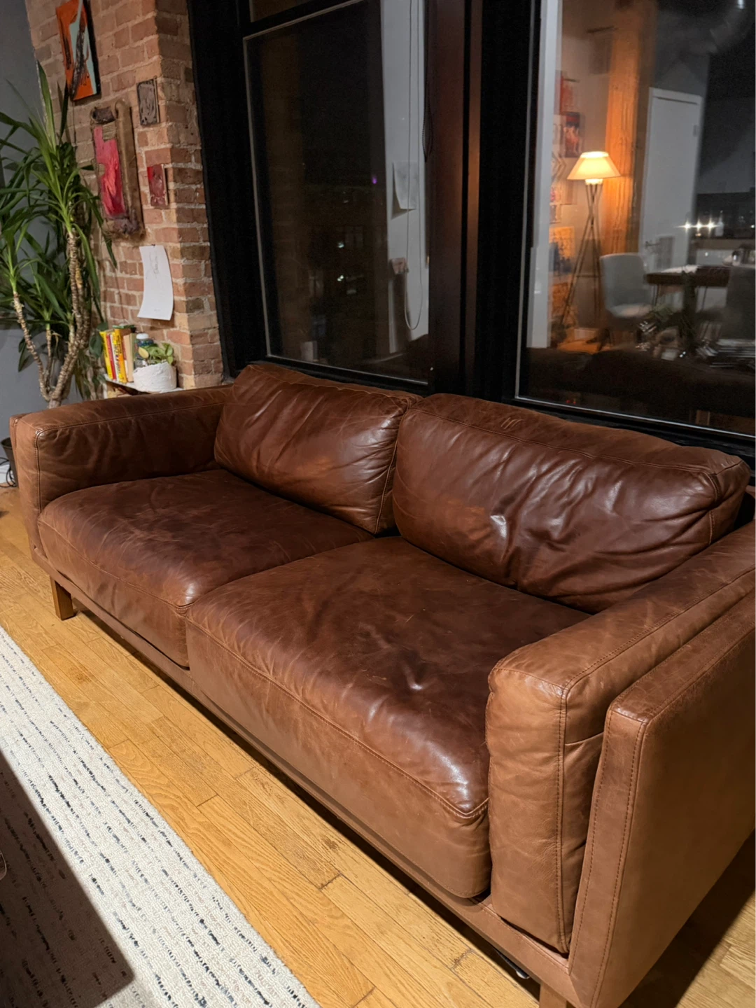 West Elm DeKalb Leather Sofa Est. retail: $2,899 - photo 2