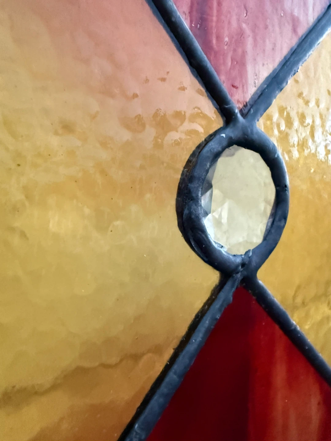 Leaded Stained Glass Window Panel 69" x 15" - photo 5