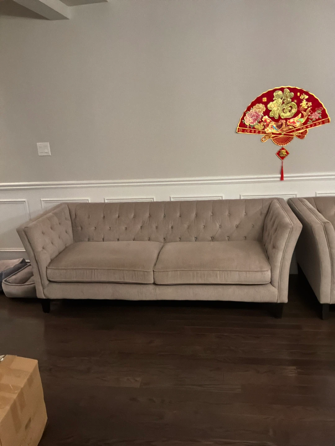 Tufted Sofa - 2x Beige - photo 2