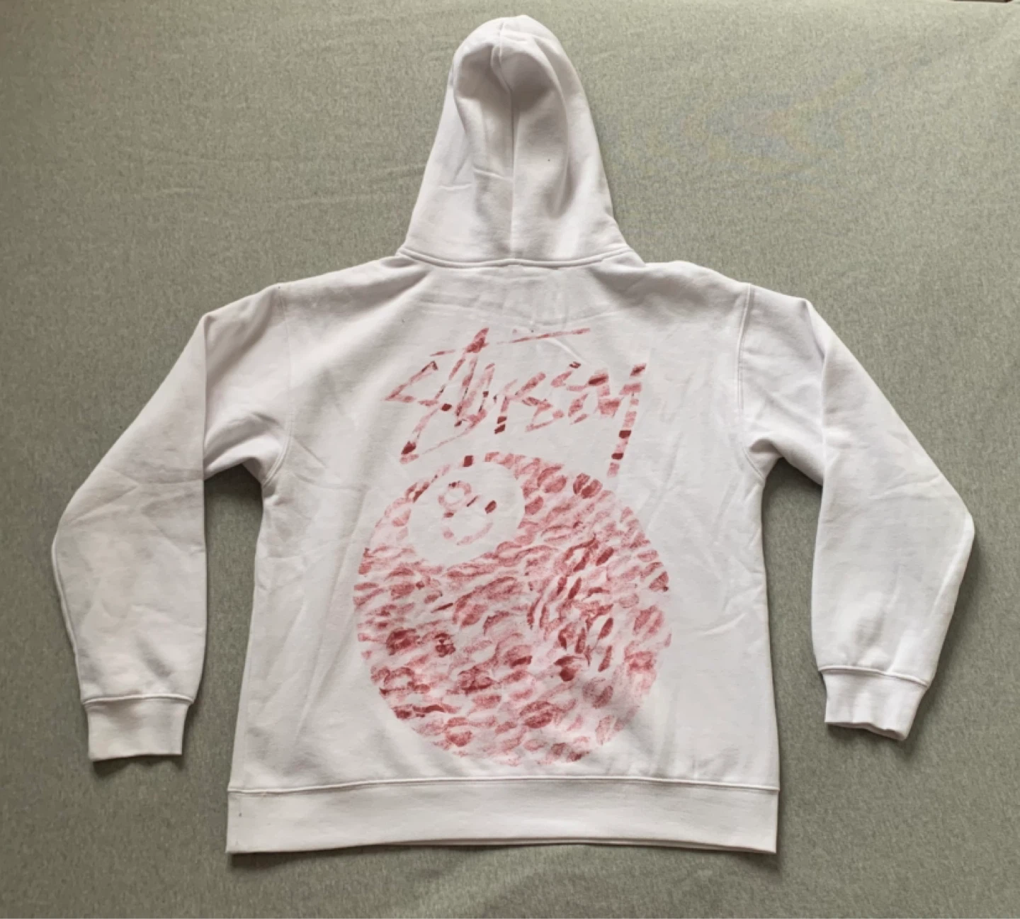 White Ardene Hoodie - Size Large NOTE STAINS ON FRONT ⚽️ - photo 2
