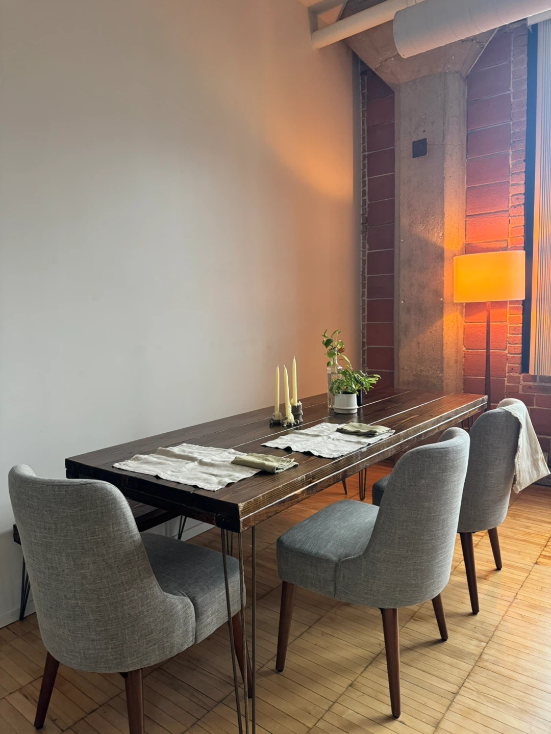 Rustic  Chary blossom wood Wooden Dining Table Set with Bench - photo 3