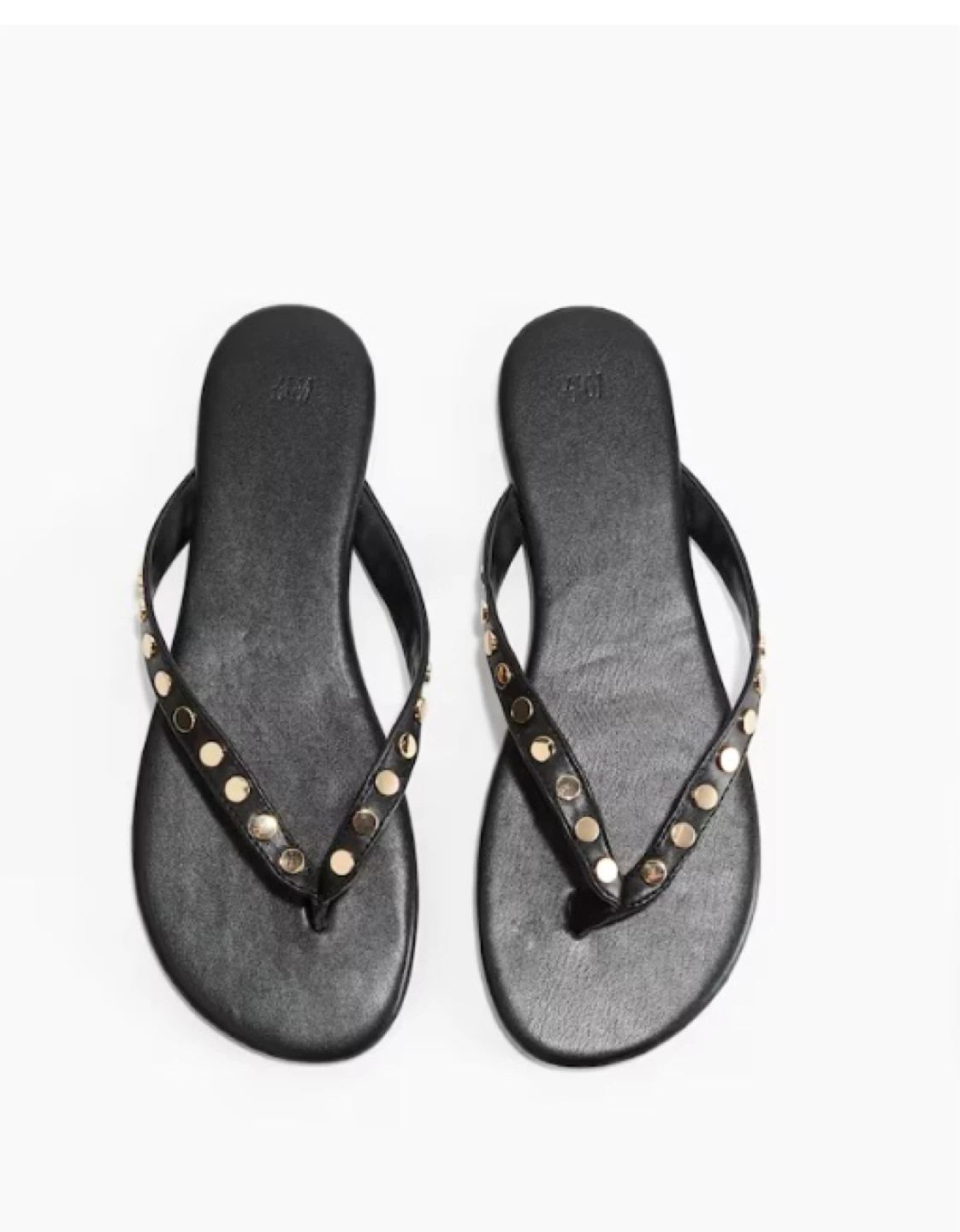 H&M Black Studded Flip Flops size 6