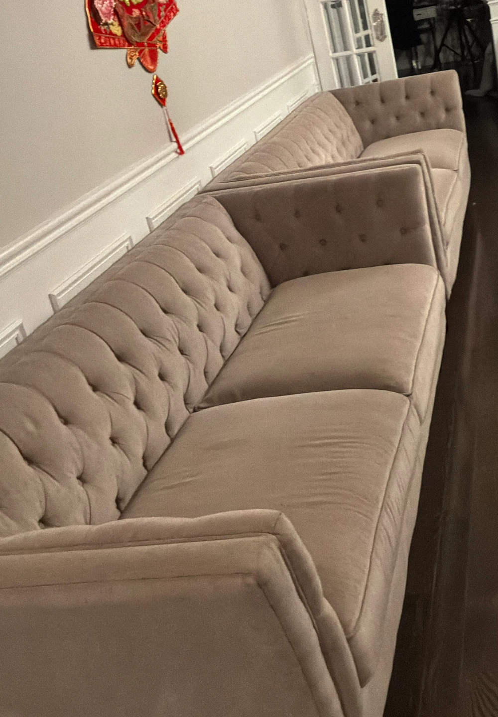 Tufted Sofa - 2x Beige - photo 3