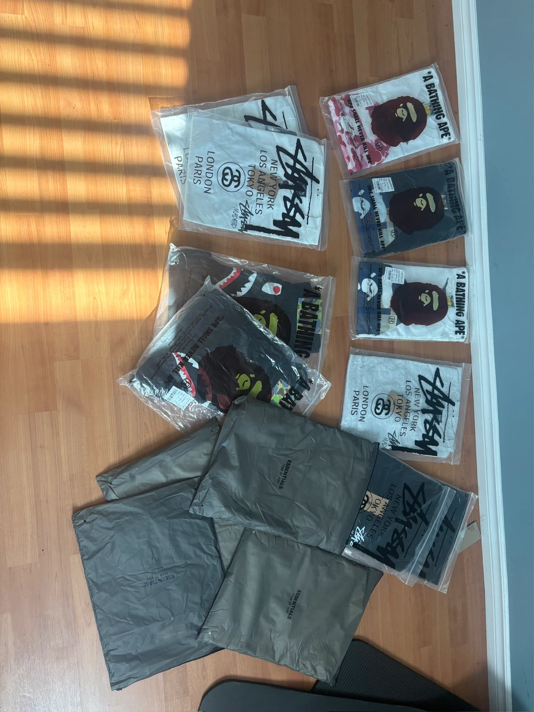 Assorted T-Shirts - Stussy, A Bathing Ape, Essentials
