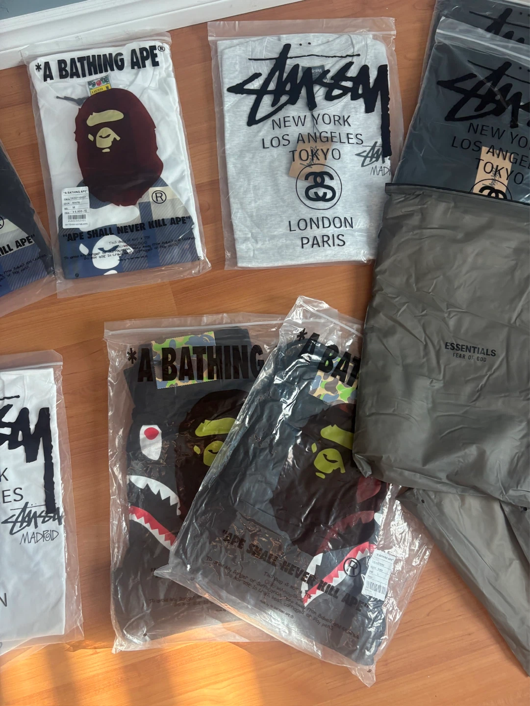 Assorted T-Shirts - Stussy, A Bathing Ape, Essentials - photo 3