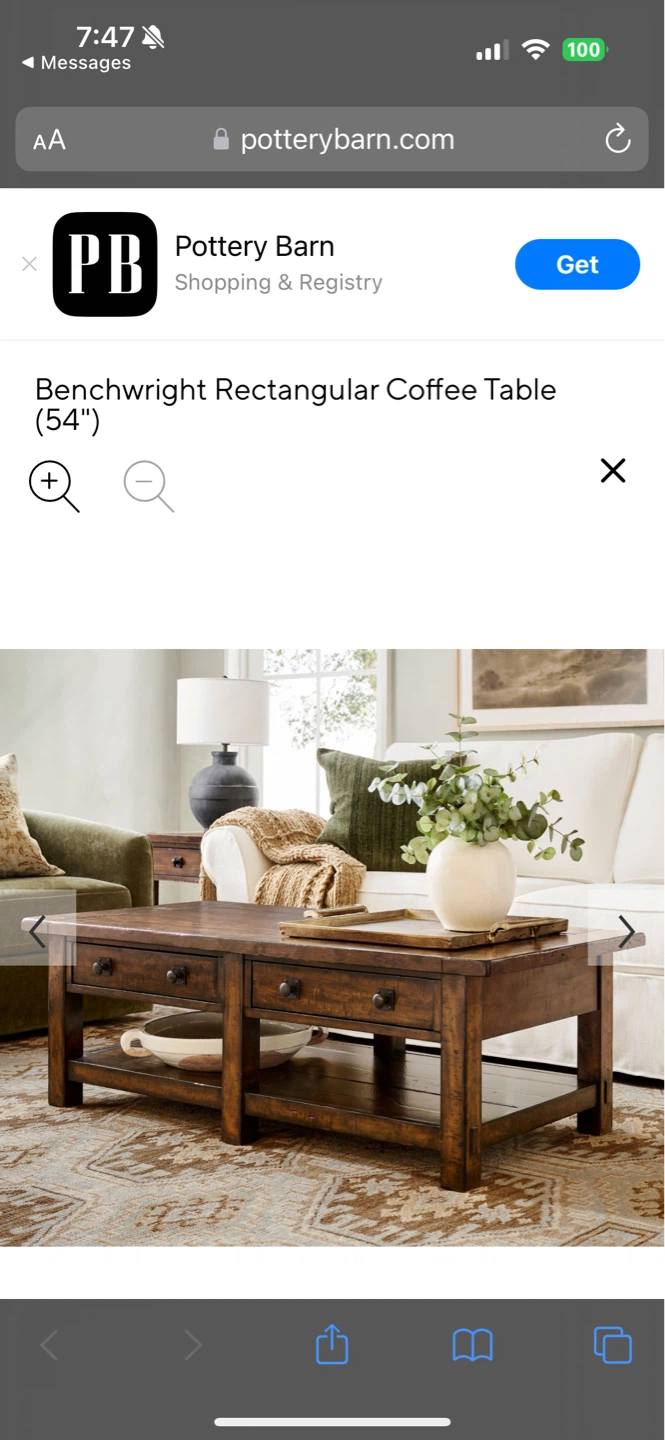 Pottery Barn Benchwright Rectangular Coffee Table (54") - photo 4
