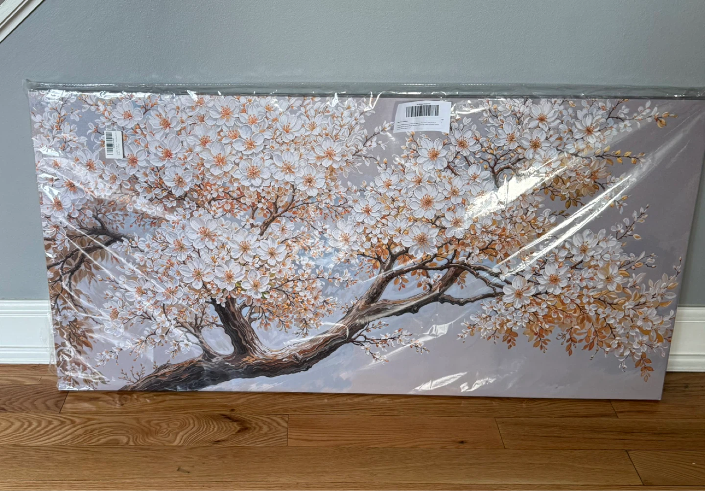 Wall Art Canvas Print White Cherry Blossom Tree