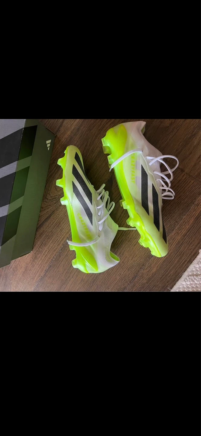 Adidas X Crazyfast FG Soccer Cleats - Neon Yellow/White - photo 2