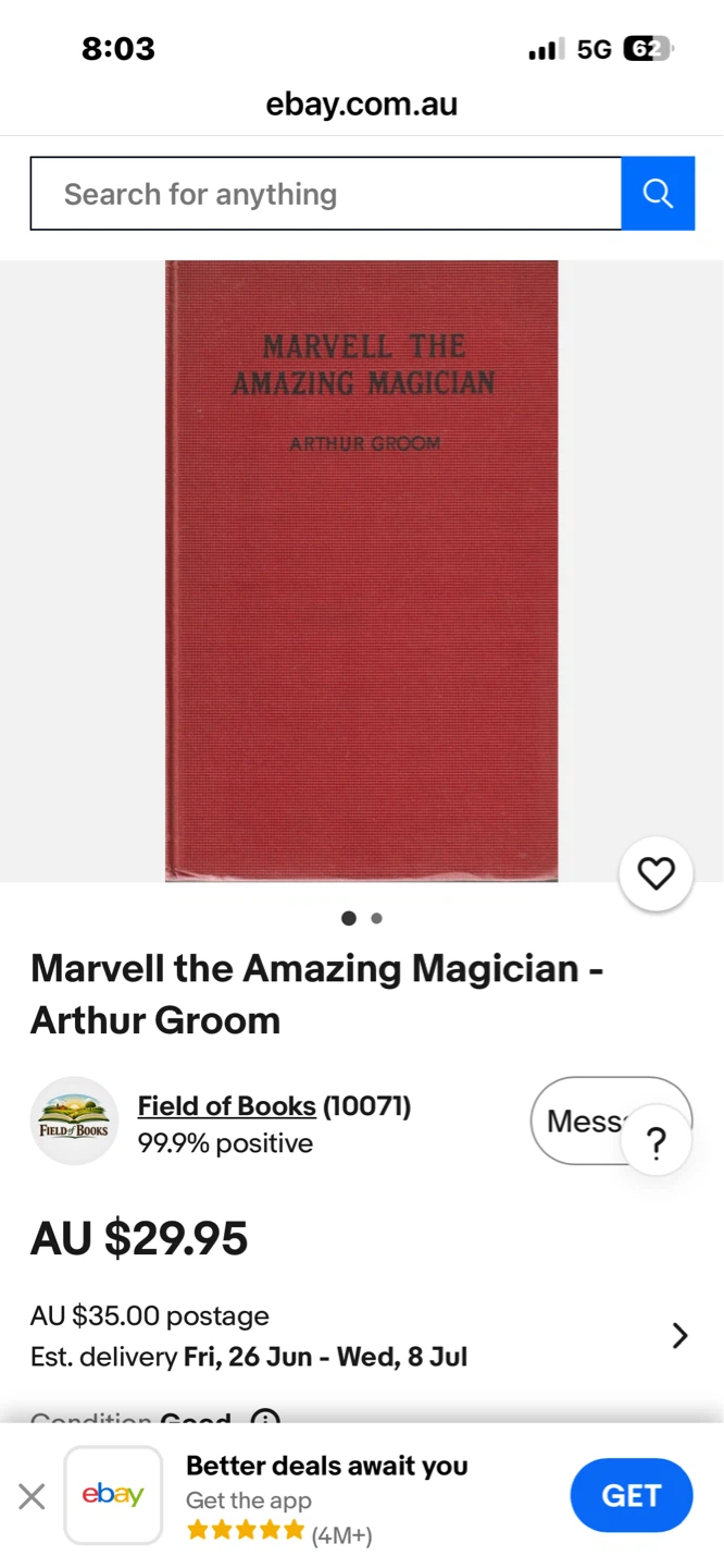 Marvell the Amazing Magician by Arthur Groom Book - photo 3