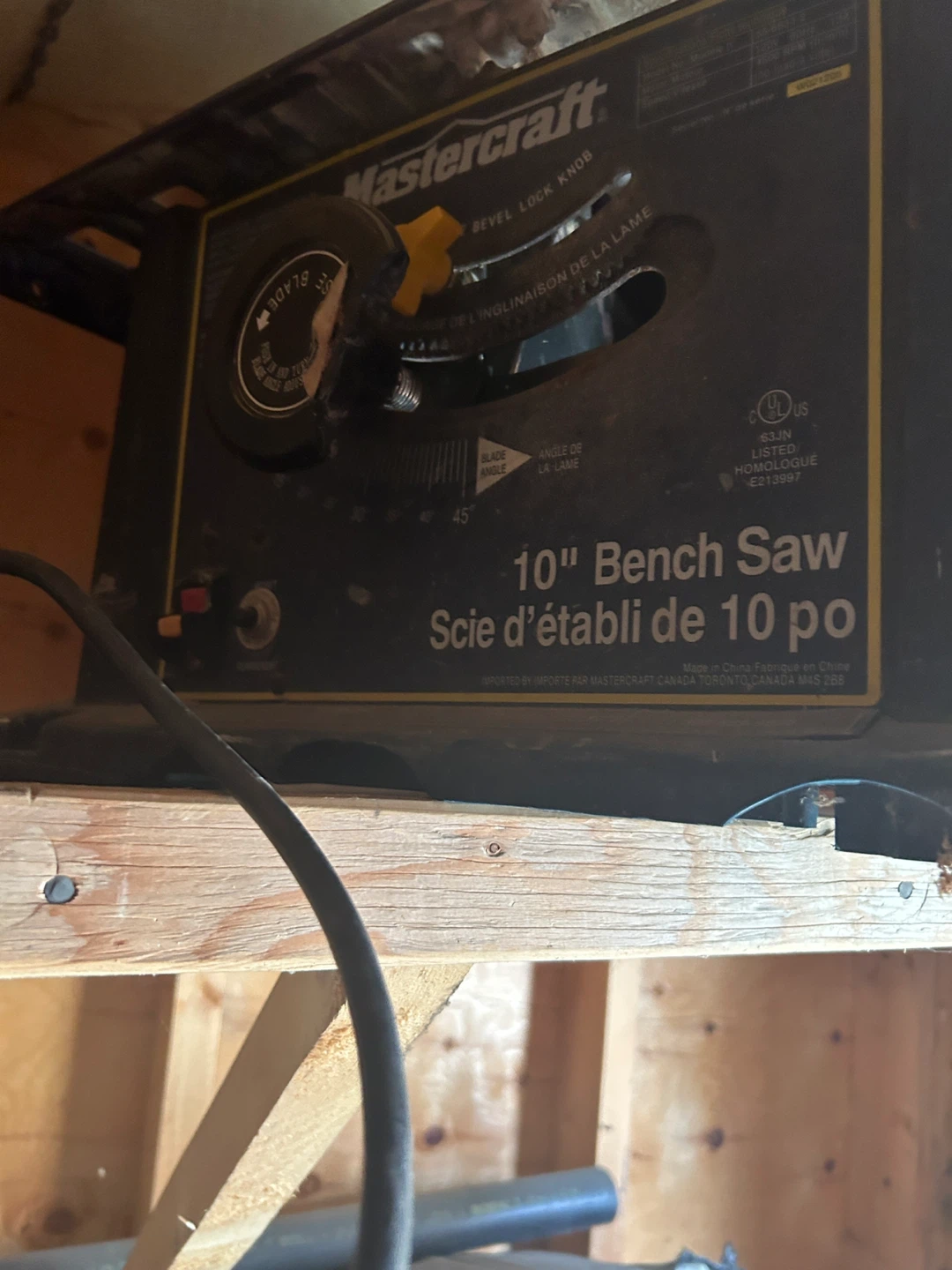 Mastercraft 10" Bench Saw