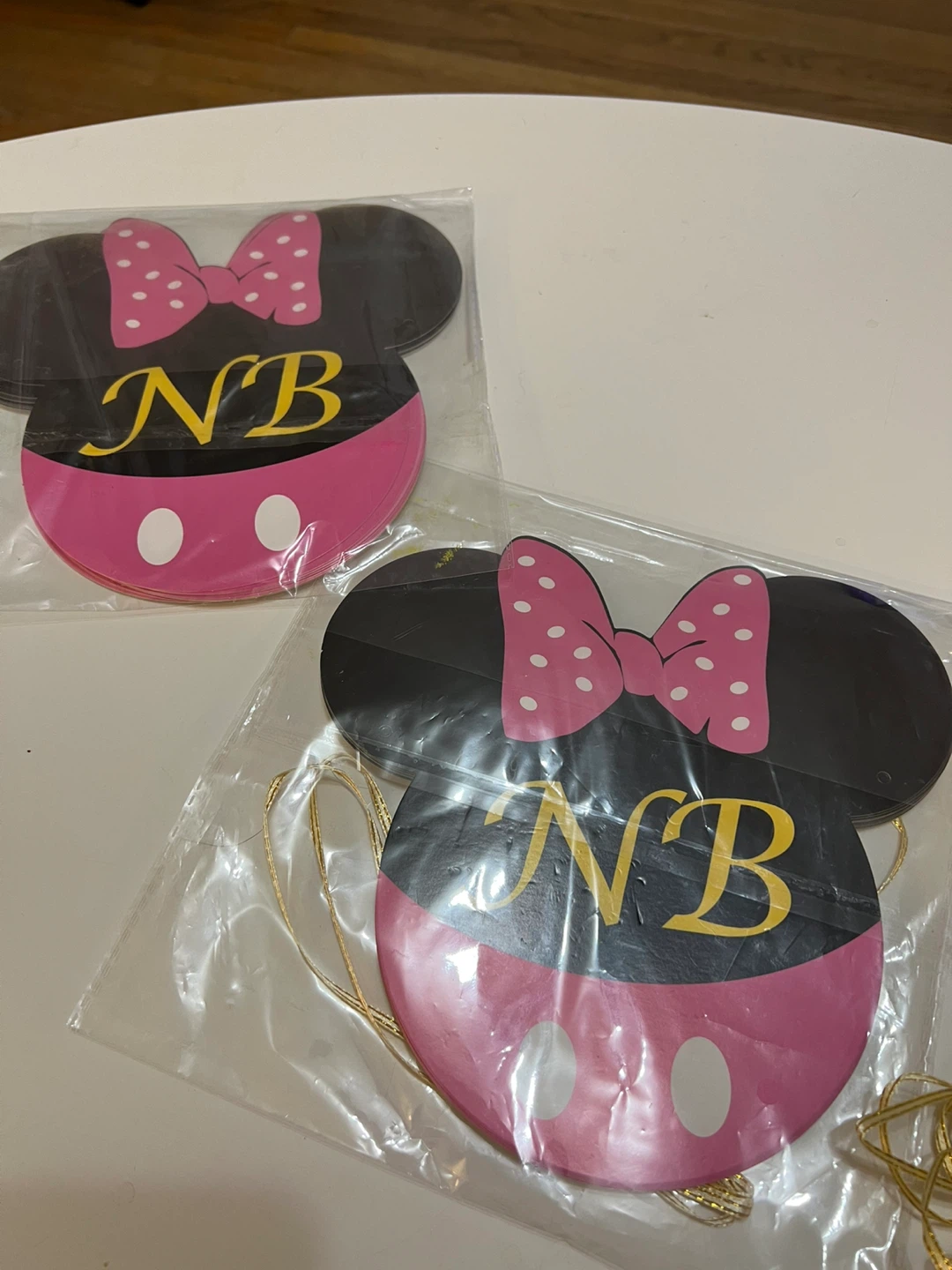 ⚽ Minnie Mouse 12-Month Birthday Banner Set