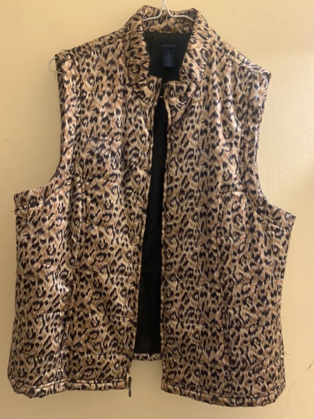 $20 for Leopard Print Puffer Vest