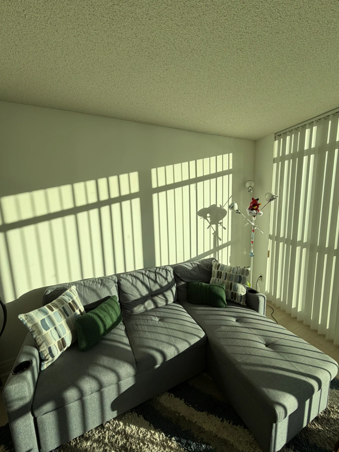 Grey Sectional Sofa with Storage and Pull-Out Bed