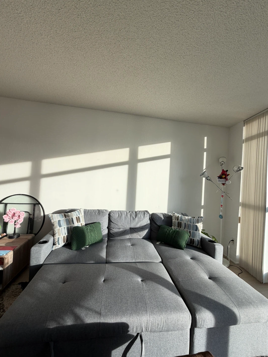 Grey Sectional Sofa with Storage and Pull-Out Bed - photo 4