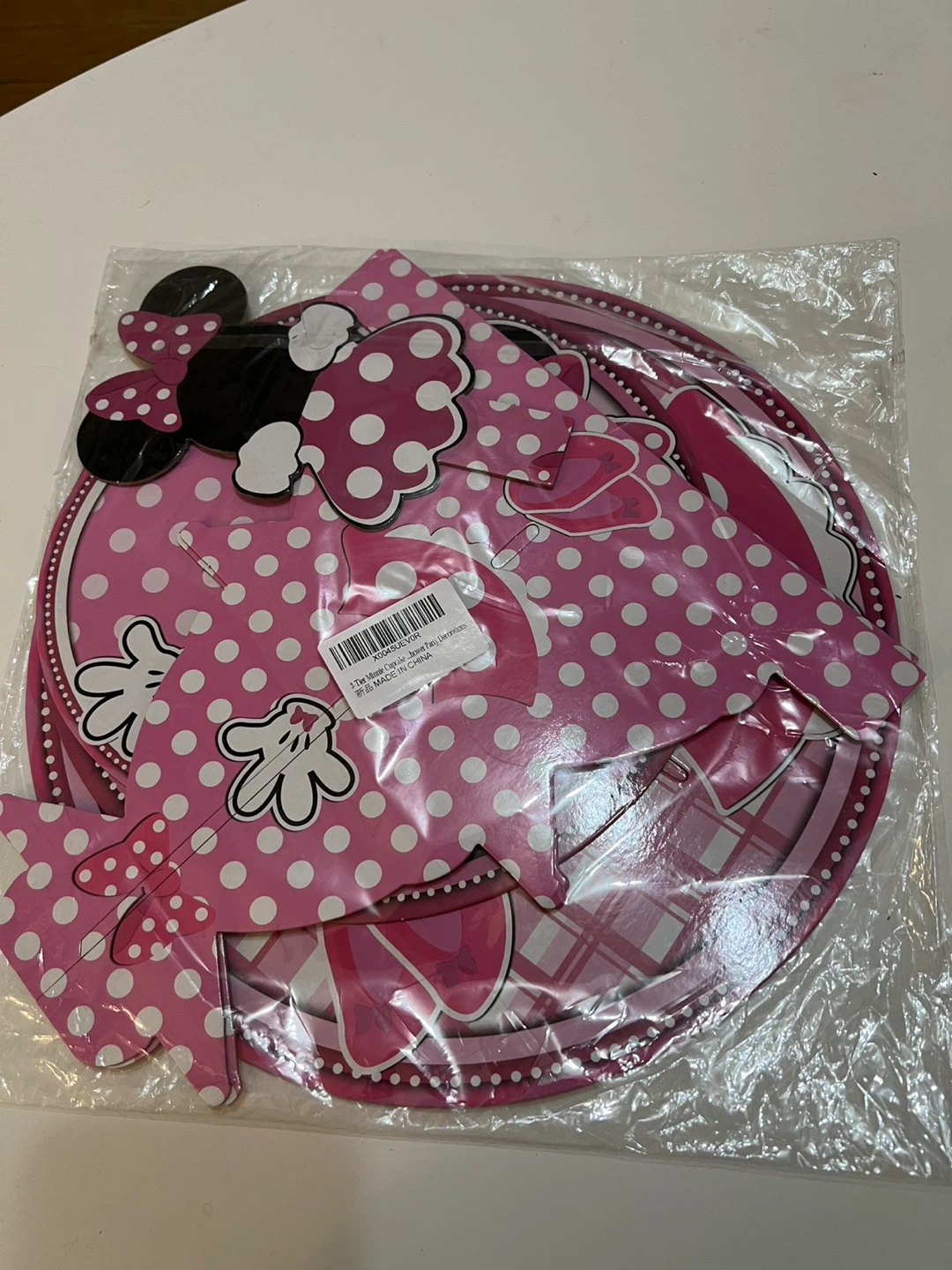 ⚽ Pink Minnie 3 Tier Cardboard Cupcake Stand - photo 3