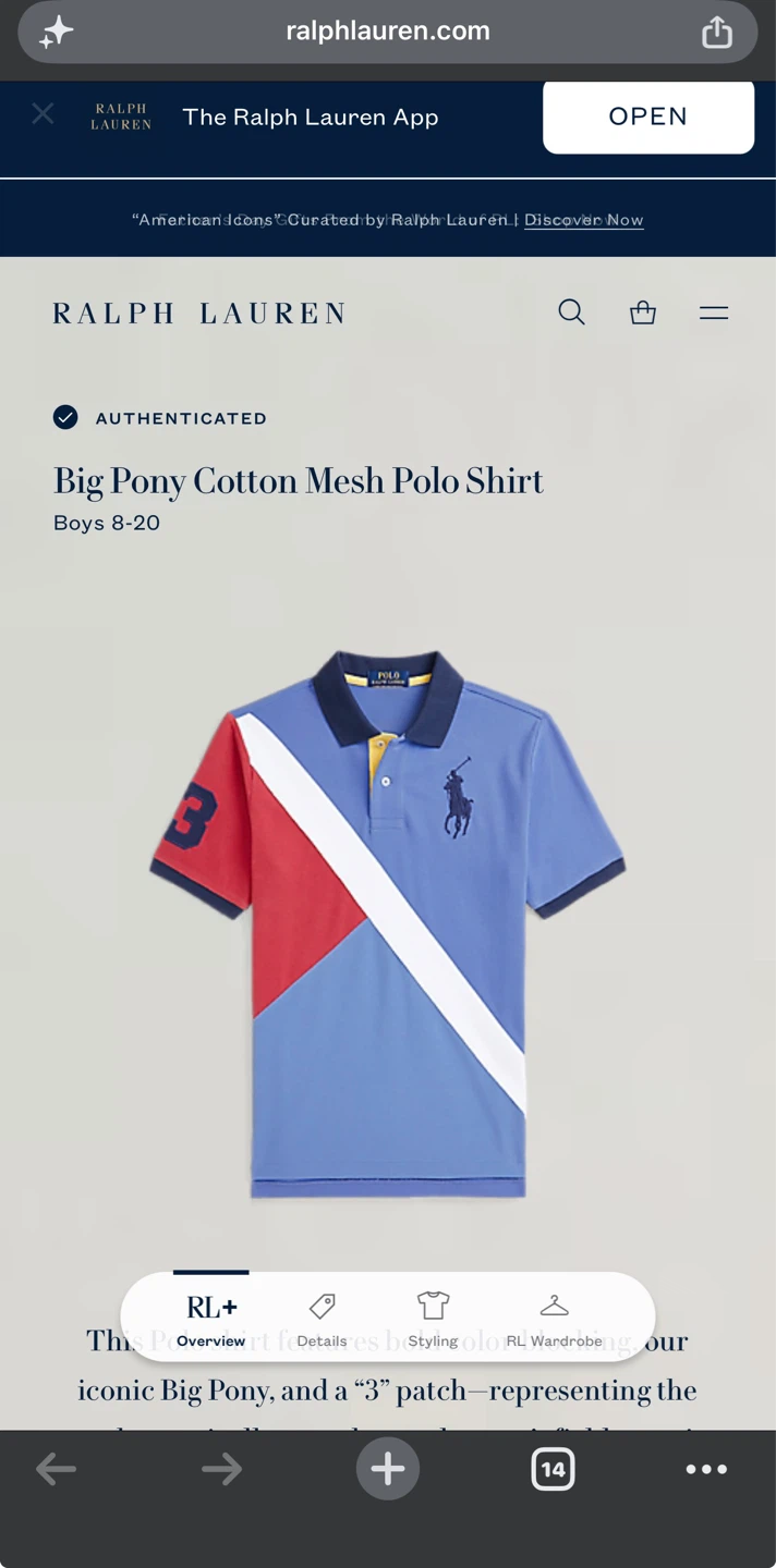 Polo Ralph Lauren Boys Polo Shirt