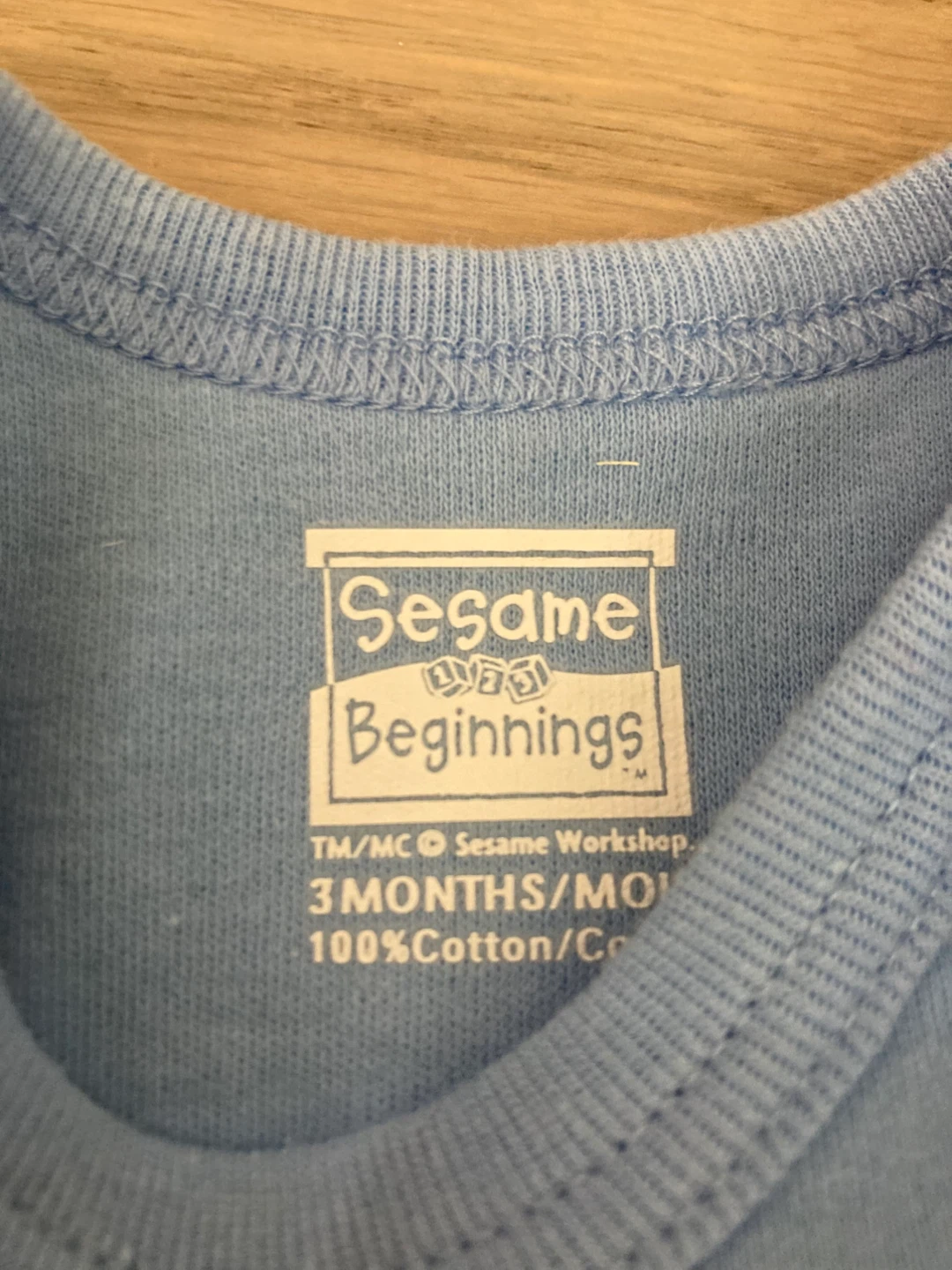 ⚽️Sesame Beginnings Cookie Monster Baby Onesie - photo 2